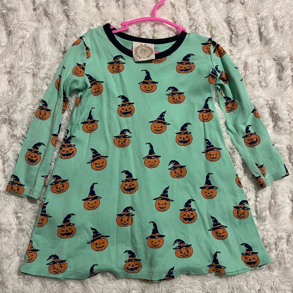 The Beaufort Bonnet Company Mint Green Pumpkin Witch Hat Dress